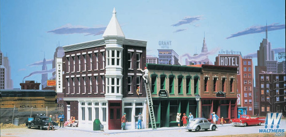 Walthers 933-3029 Merchant's Row II Kit - 10 x 5" : HO Scale