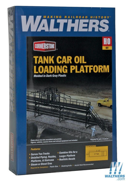 Walthers 933-3104 Oil Loading Platform Kit - 7 x 13/16" : HO Scale
