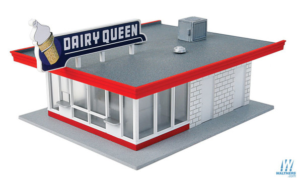 Walthers 933-3484 Vintage Dairy Queen(R) Kit - 5-1/16 x 3-1/2 x 2-3/8" : HO Scale