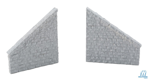 Walthers 933-4586 Railroad Bridge Stone Wing Walls Resin Casting L/R : HO Scale