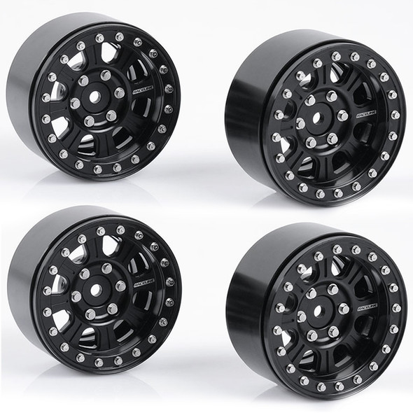 RC4WD Z-W0185 Raceline Monster 1.9" Beadlock Wheels Black (4)