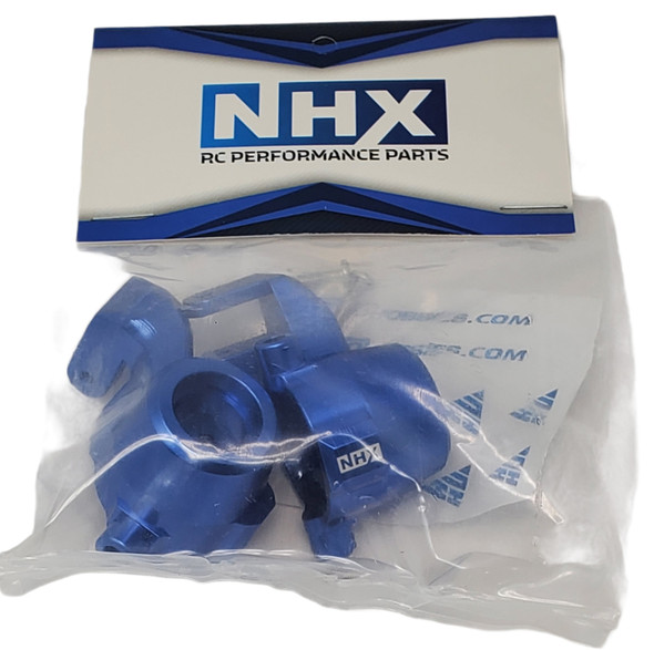 NHX Aluminum Front Steering Knuckle - Blue for Traxxas 1/10 MAXX