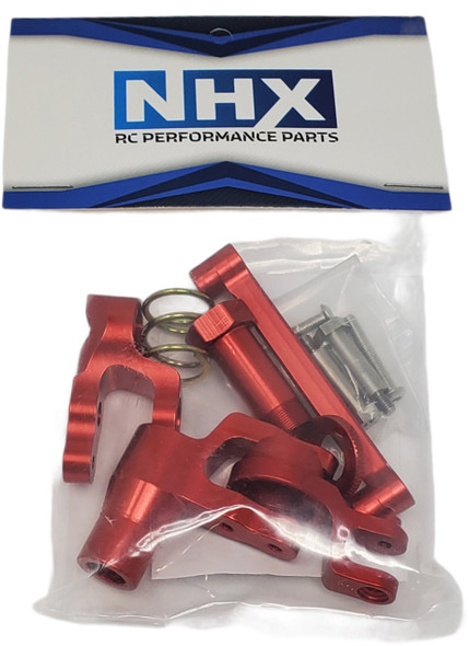 NHX Aluminum Steering Bellcrank Set - Red for Traxxas 1/10 MAXX