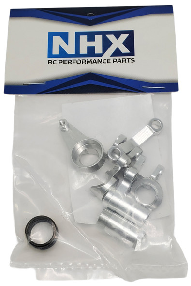 NHX Aluminum Steering Bellcrank Set - Silver : Traxxas Slash 4x4