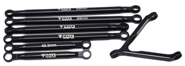 NHX Aluminum Crawler Wheelbase Links Set : Axial SCX24