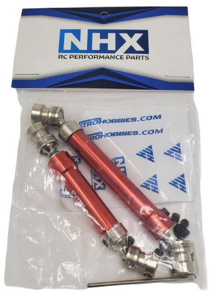 NHX Aluminum Center Driveshaft CVD 2Pcs/Set - 90mm / 110mm : SCX10 II
