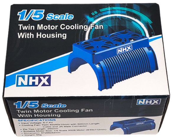 NHX 1/5 Twin Motor Blower Cooling Fan With Shroud Housing 55mm