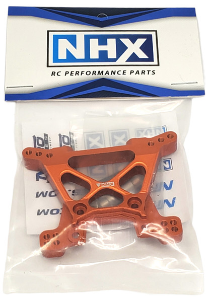 NHX Aluminum Front Shock Tower Set - Orange : Traxxas Slash 4x4