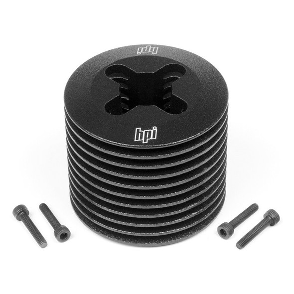 HPI 1458 Aluminum Heatsink Head Black / Nitro Star F3.5