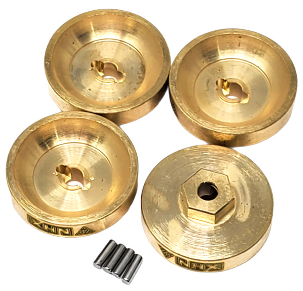 Brass Stock Wheels Hub, 7mm Hex: SCX24