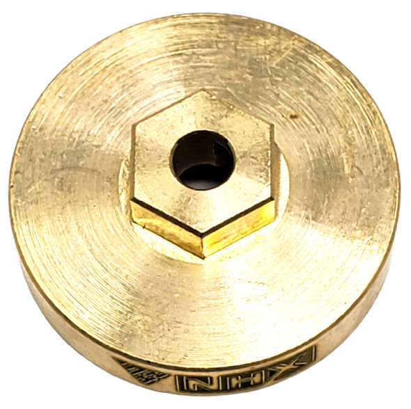 NHX Brass Wheel Weight Hex Adaptor with pins (4pc) : Axial SCX24