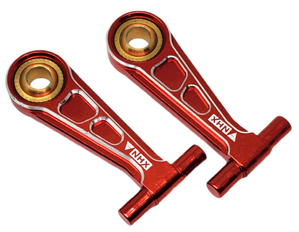 NHX Aluminum Front Upper Arm Set Red: Tamiya TT02