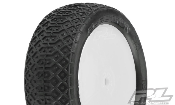 Pro-Line 8240-13 Electron 2.2" 4WD MC Clay Off-Road Buggy Tires/White Wheels (2)