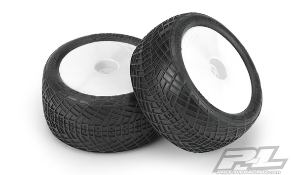 Pro-Line 8256-13 Positron 2.2" MC Clay Off-Road Buggy Tires/White Wheels (2)