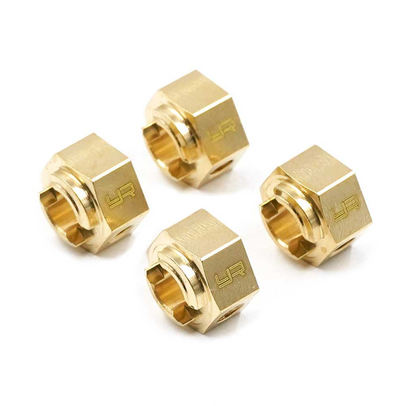 Yeah Racing AXRX-009 Brass 8mm Hex Adaptor 4pcs : Axial RBX10 Ryft