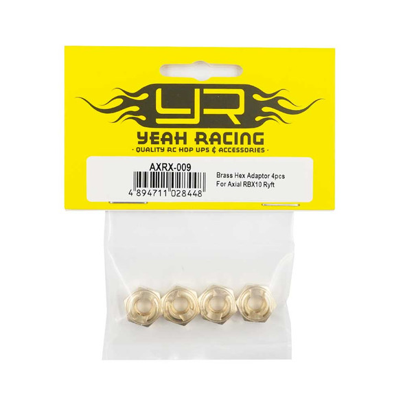 Yeah Racing AXRX-009 Brass 8mm Hex Adaptor 4pcs : Axial RBX10 Ryft