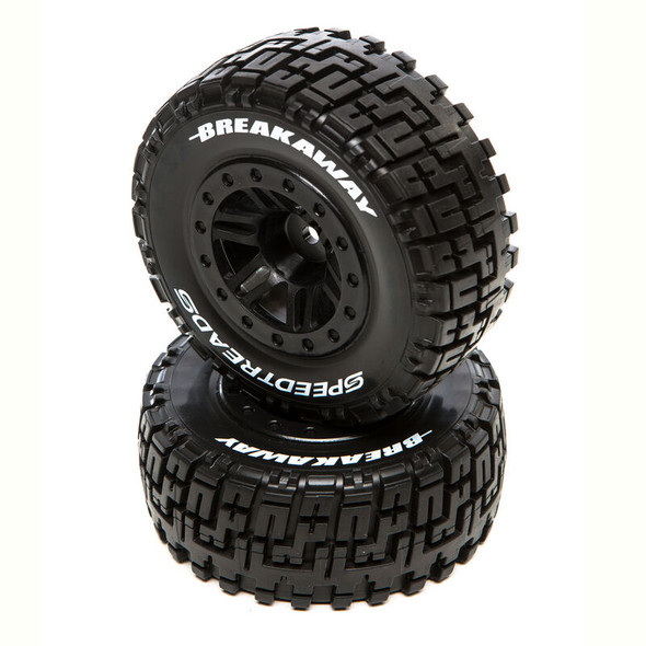 Duratrax DTXC2925 SpeedTreads Breakaway SC Front Mounted Tires/Wheels(2) Slash/Rustler/ECX 4X4