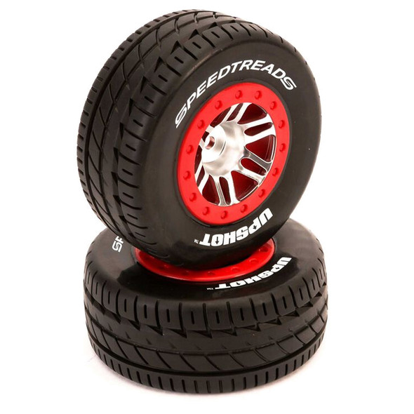 Duratrax DTXC2953 SpeedTreads Upshot SC Mounted Tires/Wheels (2) : Slash/Rustler