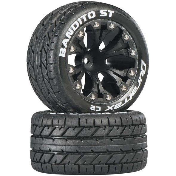 Duratrax DTXC3540 Bandito ST 2.8" 2WD Mounted Front C2 Tires/Wheels Black (2)