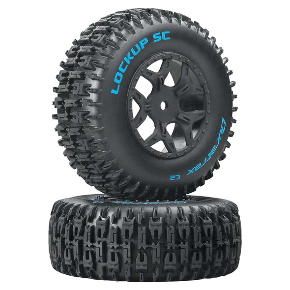 Duratrax DTXC3675 Lockup SC C2 Mounted Tire/Wheels : Losi Ten SCTE 4x4 (2)