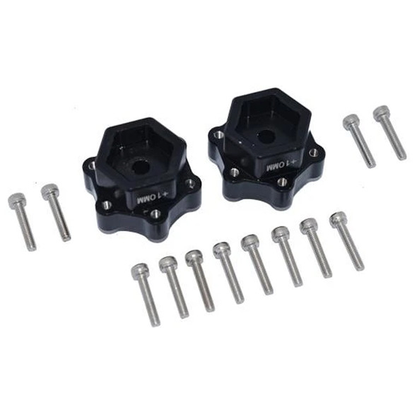 GPM Racing Aluminum Hex Adapters Converter +10mm Black : Losi 1/8 LMT 4WD