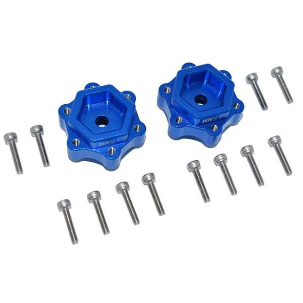 GPM Racing Aluminum Hex Adapters Converter +5mm Set Blue : Losi 1/8 LMT 4WD