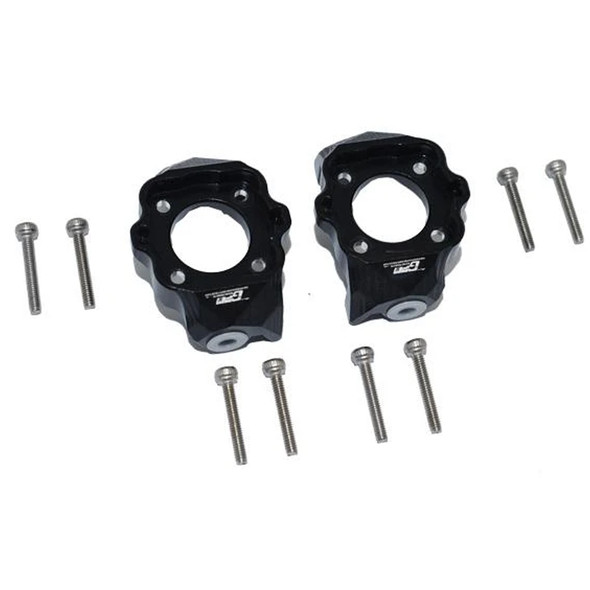 GPM Racing Aluminum Front C-Hubs Set Black : Losi 1/8 LMT Solid Axle