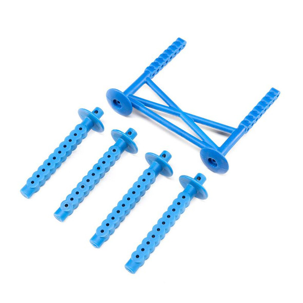 Losi LOS241051 Rear Body Support and Body Posts Blue : LMT