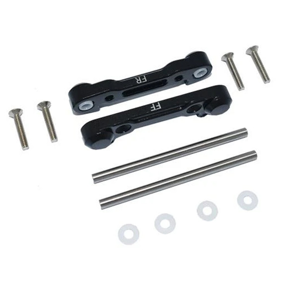 GPM Racing Aluminum Front Lower Suspension Mount Black : Losi Lasernut U4