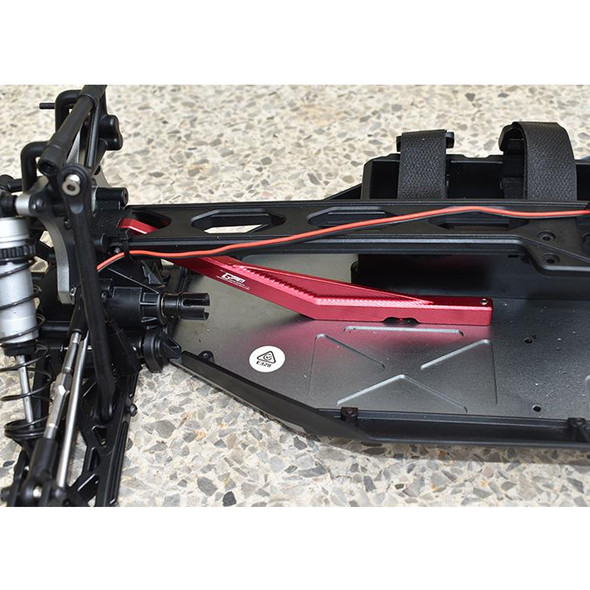 GPM Racing Aluminum Rear Chassis Brace Green : Losi 1/10 Lasernut U4