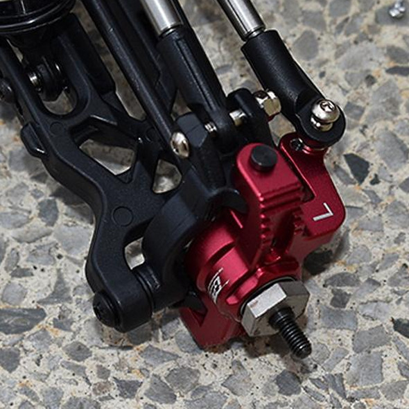GPM Racing Aluminum Front Knuckle Arms Red : Losi 1/10 Lasernut U4