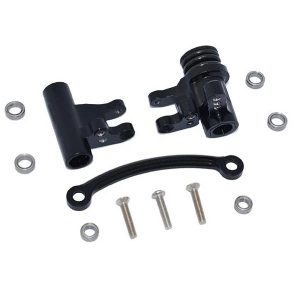 GPM Racing Aluminum Steering Assembly Black : Losi 1/10 Lasernut U4