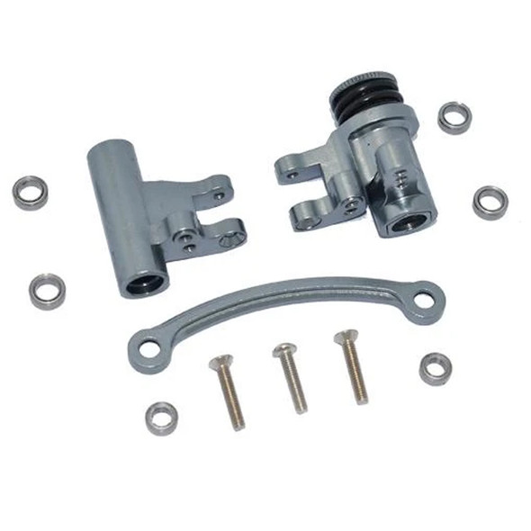 GPM Racing Aluminum Steering Assembly Grey : Losi 1/10 Lasernut U4