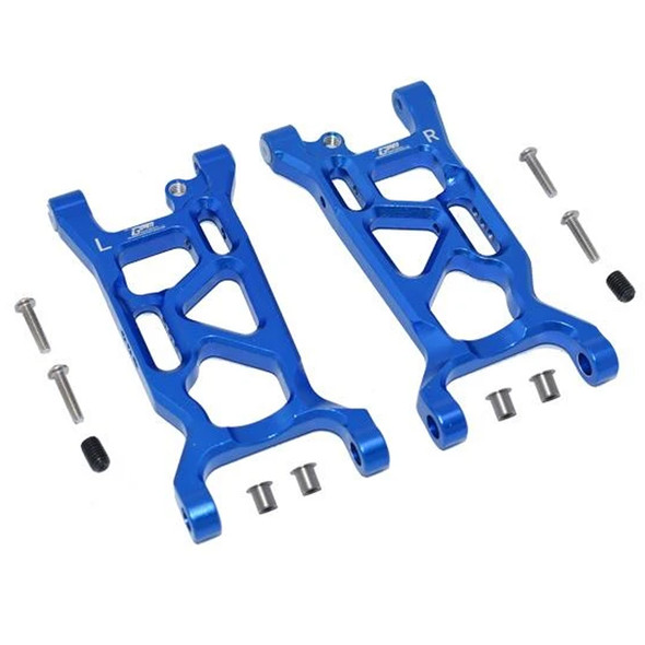 GPM Racing Aluminum Front Lower Arms Set Blue : Losi 1/10 Lasernut U4
