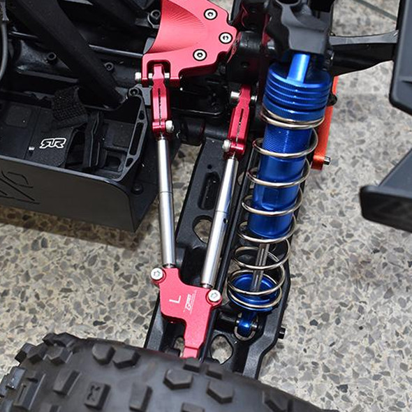 GPM Aluminum Rear Tie Rods w/ Stabilizer Set Black : 1/5 Kraton & Outcast 8S BLX