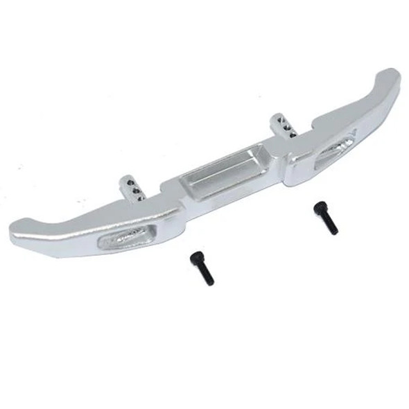 GPM Racing Aluminium Rear Bumper Silver : SCX24 Deadbolt / Jeep Wrangler