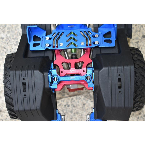 GPM Racing Aluminum Rear Chassis Support Frame Black : Axial 1:10 SCX10 III