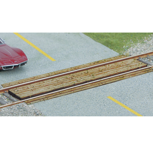 Walthers 949-4159 Wood Grade Crossing - Laser-Cut Wood Kit - 2-Pack HO Scale