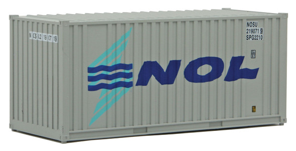 Walthers 20' Corrugated Container w/ Flat Panel - NOL  HO Scale
