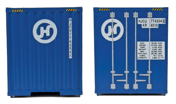 Walthers 40' Hi-Cube Corrugated Container w/Flat Roof - Hanjin HO Scale