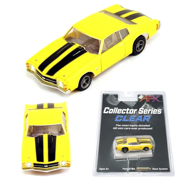 AFX 22050 1971 Chevelle 454 Yellow - Mega G+ HO Scale Slot Car