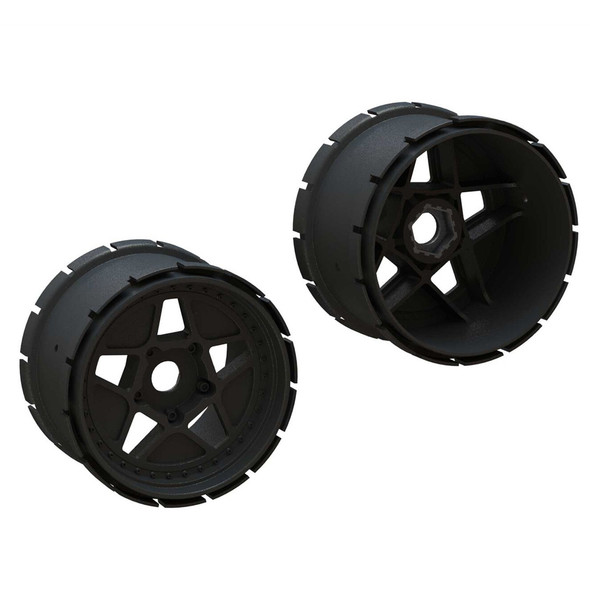 ARRMA ARA510123 Monster Truck Wheels 4.9in 24mm Hex (2)