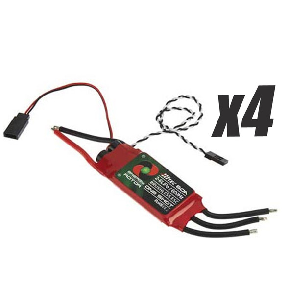 Hitec 61088 Energy Multi Rotor 60Amp Brushless ESC 2-6S Li-Po (4Pk)