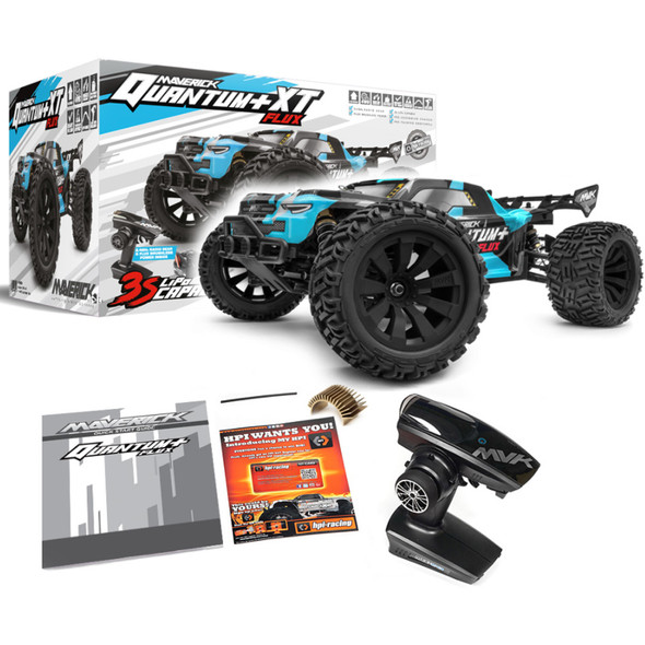 Maverick 150300 Maverick Quantum XT+ Flux 1/10 4WD Brushless Stadium Truck Blue/Grey