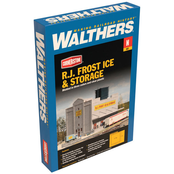 Walthers 933-3220 R. J. Frost Ice & Storage Kit - 7-1/4 x 7-1/4 x 5" N Scale
