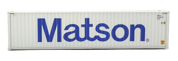 Walthers 40' Hi-Cube Corrugated-Side Container - Matson - HO Scale
