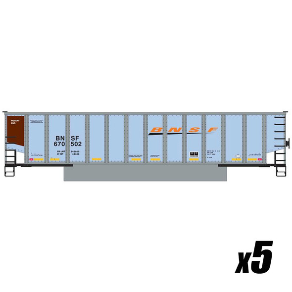 Athearn ATH25023 Bethgon Coalporter w/ Load BNSF Wedge #5 (5) Freight Car N Scale