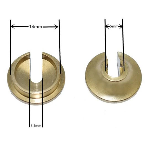GPM Racing RC Car Brass Spacer : 14mm Diameter Shock Absorber - Open Ring