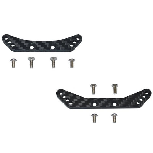GPM Carbon Fiber Front & Rear Shock Tower Black : Tamiya 1/10 4WD TA08 PRO