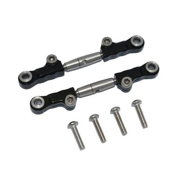 GPM Aluminum + Stainless Steel Front Upper Arm Tie Rod Black : Losi Mini-T 2.0
